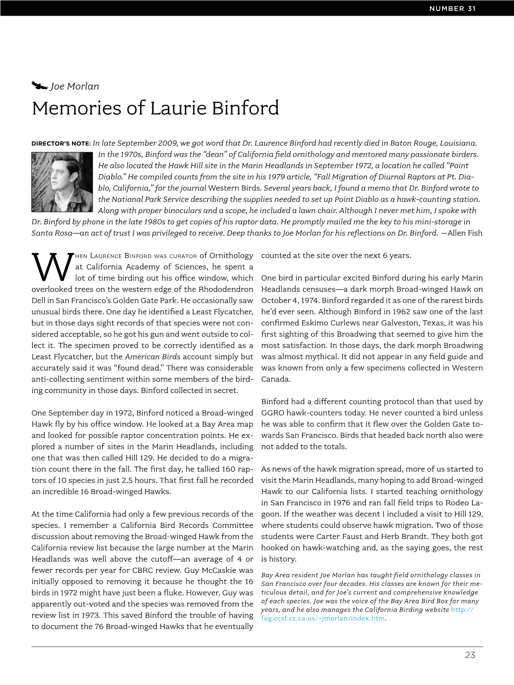 Memories of Laurie Binford