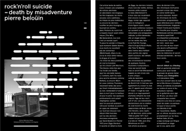Rock'n'roll Suicide – Death by Misadventure Pierre Beloüin