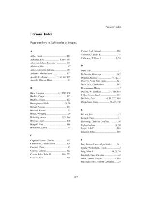 Persons' Index