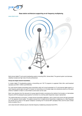 Base Station Architecture Supporting On-Air Frequency Multiplexing