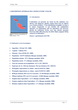 1. Description Générale De L'oléiculture À Malte 1.1