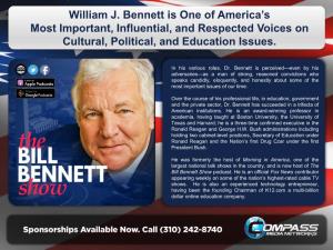 William J. Bennett Is One of America's Most Important, Influential, And