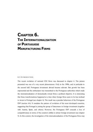 Chapter 6. the Internationalisation of Portuguese Manufacturing Firms