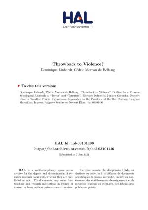 Throwback to Violence? Dominique Linhardt, Cédric Moreau De Bellaing