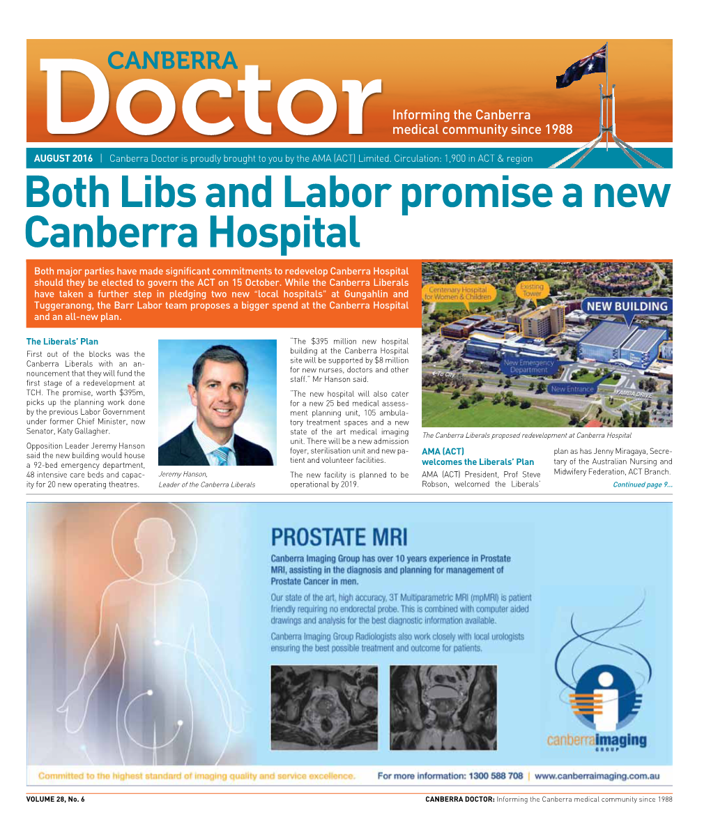 Both Libs and Labor Promise a New Canberra Hospital