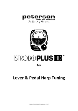 Pedal & Lever Harp Tuning with Stroboplus HD