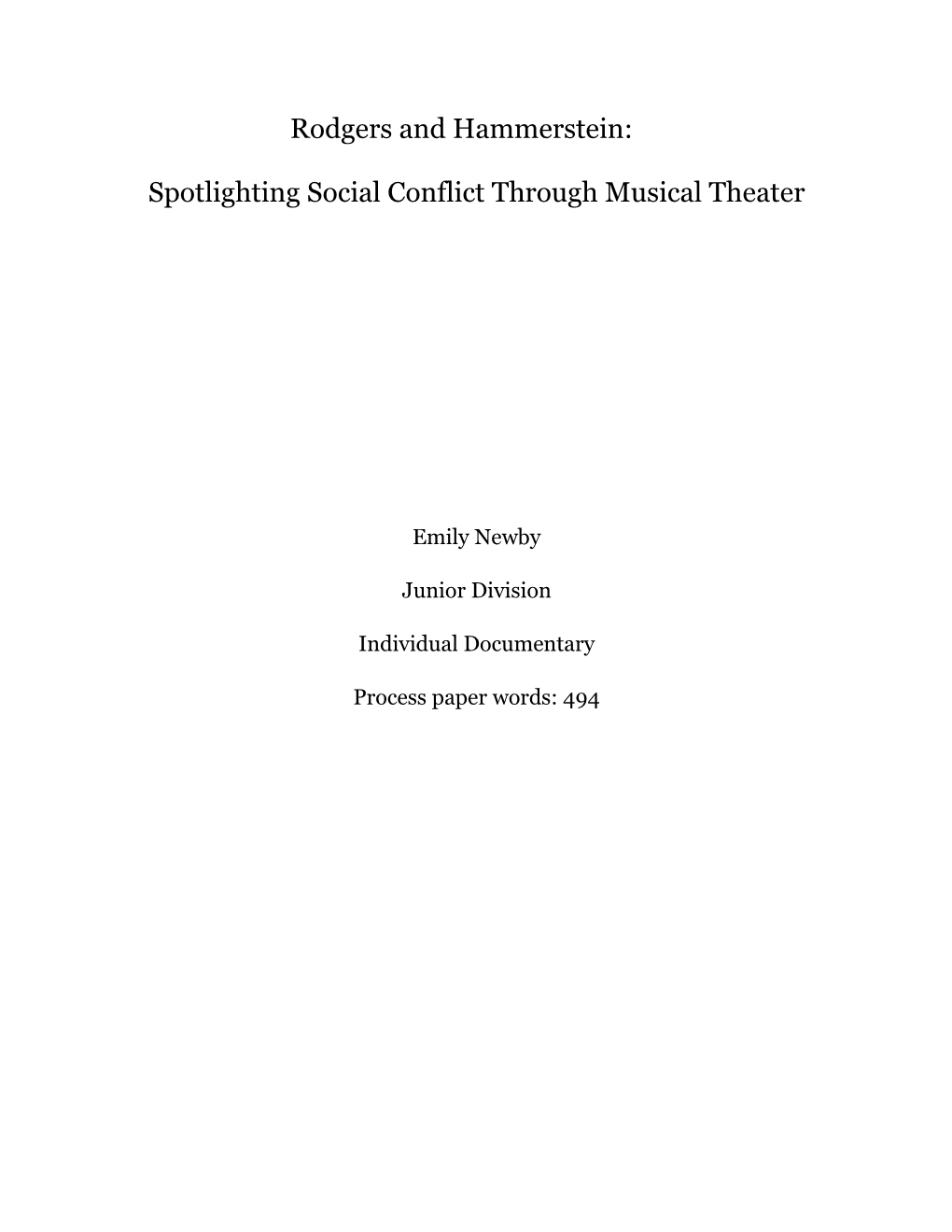 Rodgers and Hammerstein: Spotlighting Social Conflict Through