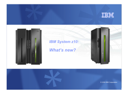IBM System Z10 Whats