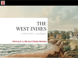 THE WEST INDIES a Short List E-Catalogue