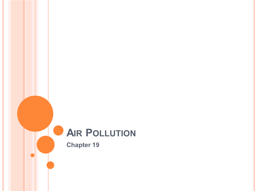 Atmospheric Science and Air Pollution