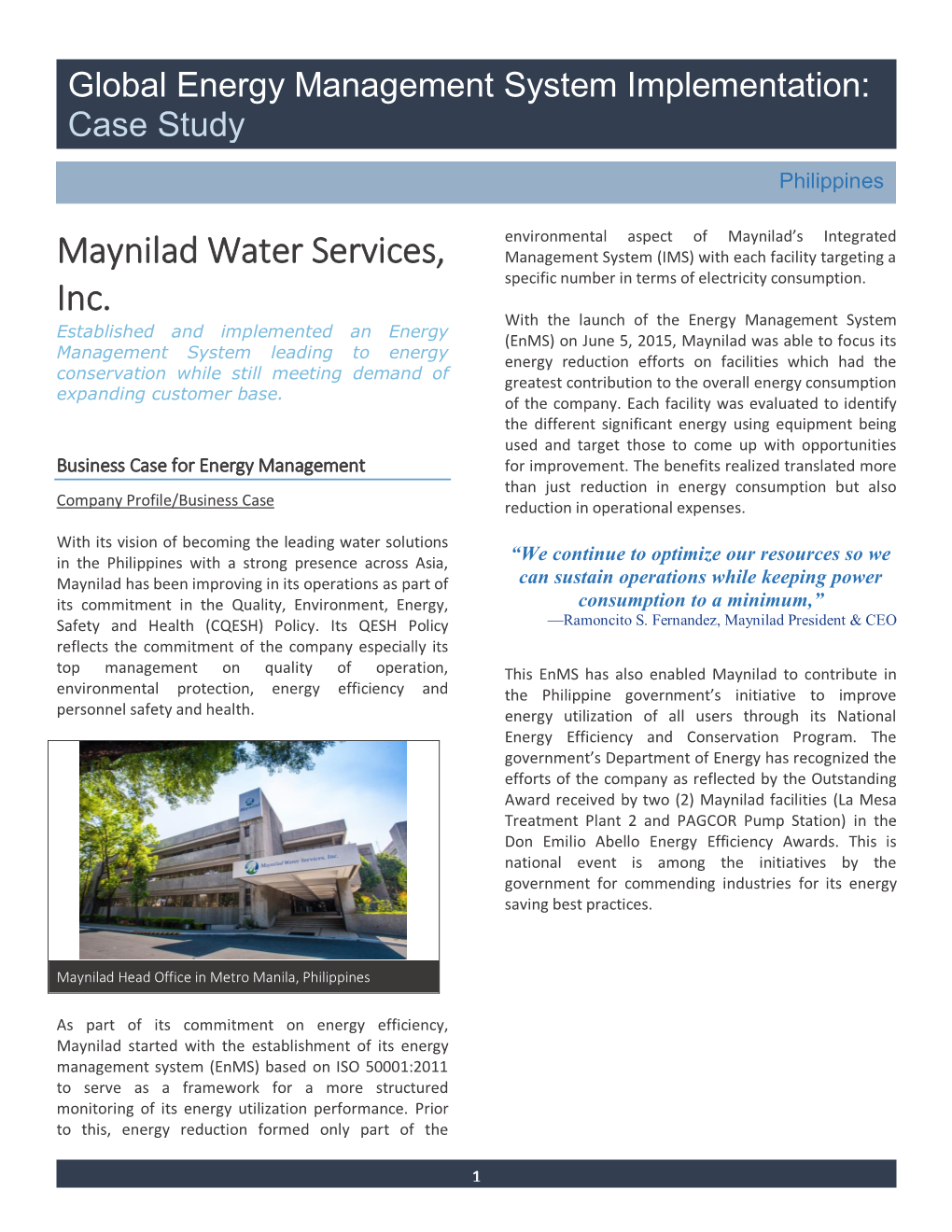 Maynilad Water Services, Inc