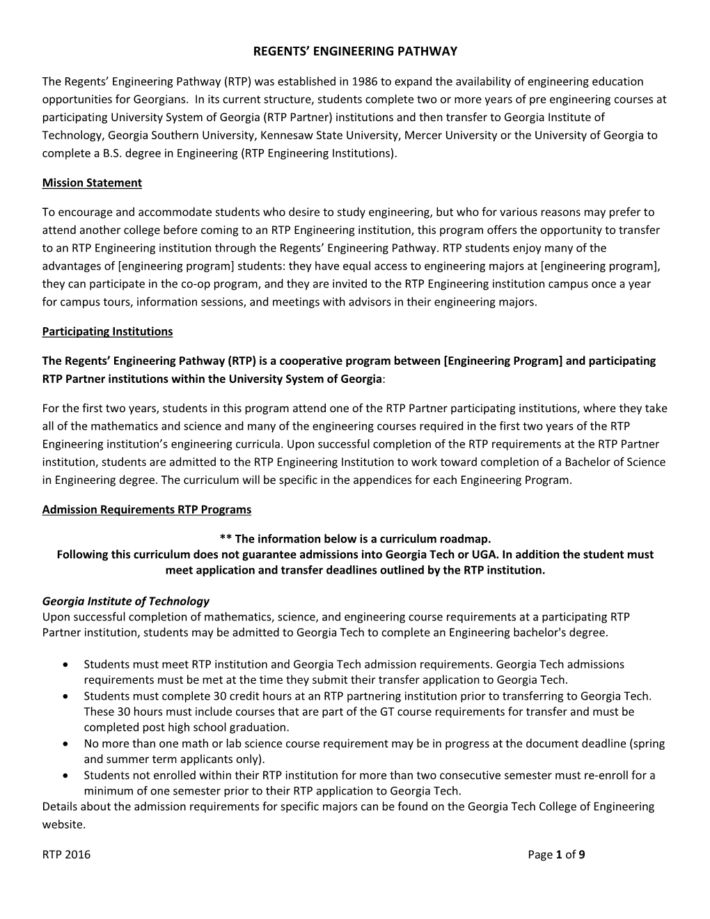 Regents' Engineering Pathway