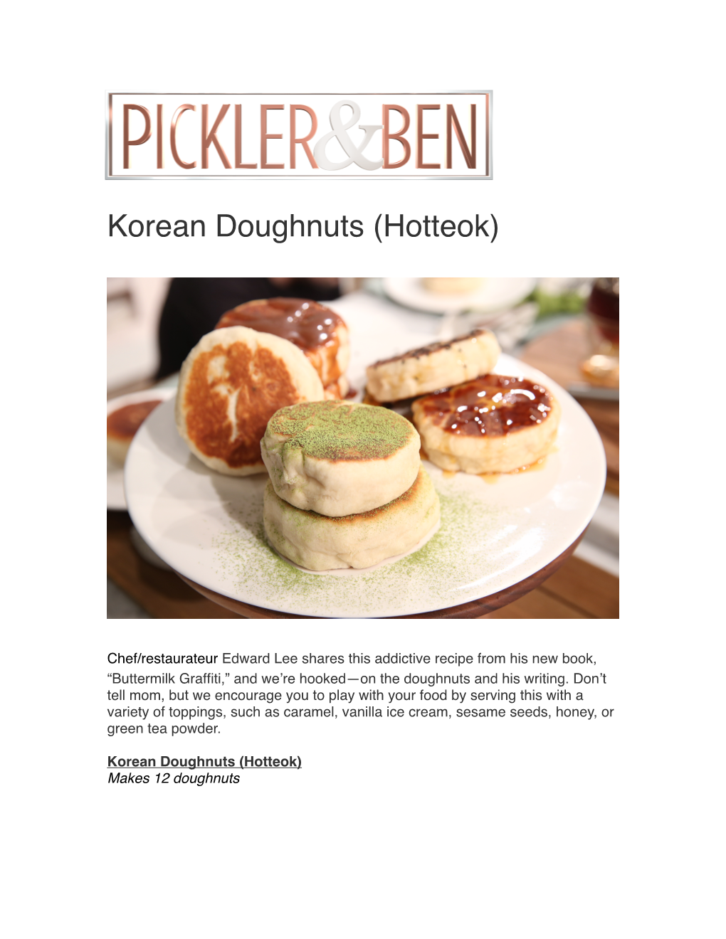 Korean Doughnuts (Hotteok)