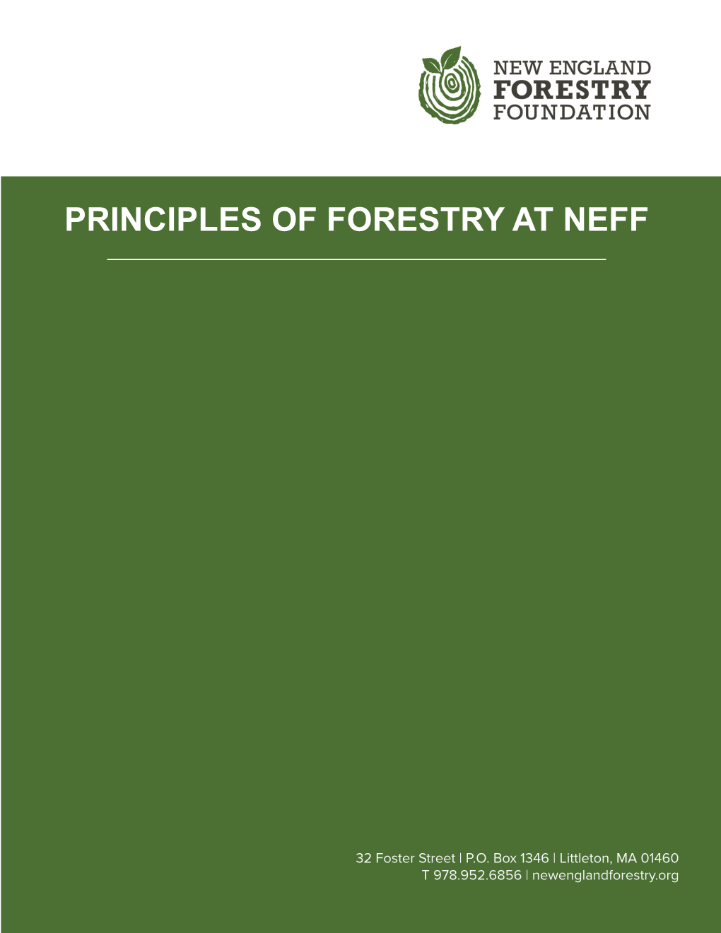 Principles of Forestry at Neff