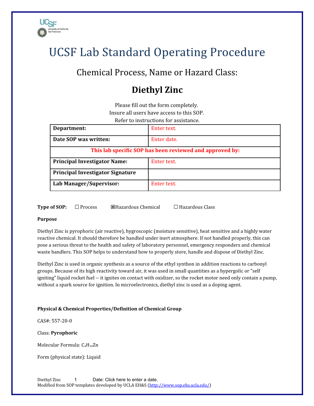 UCSF Lab Standard Operating Procedure s14