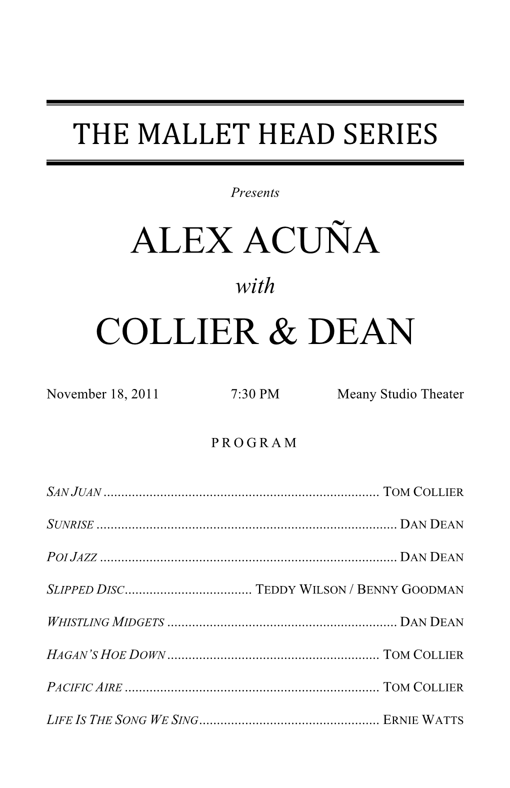 Alex Acuña Collier & Dean