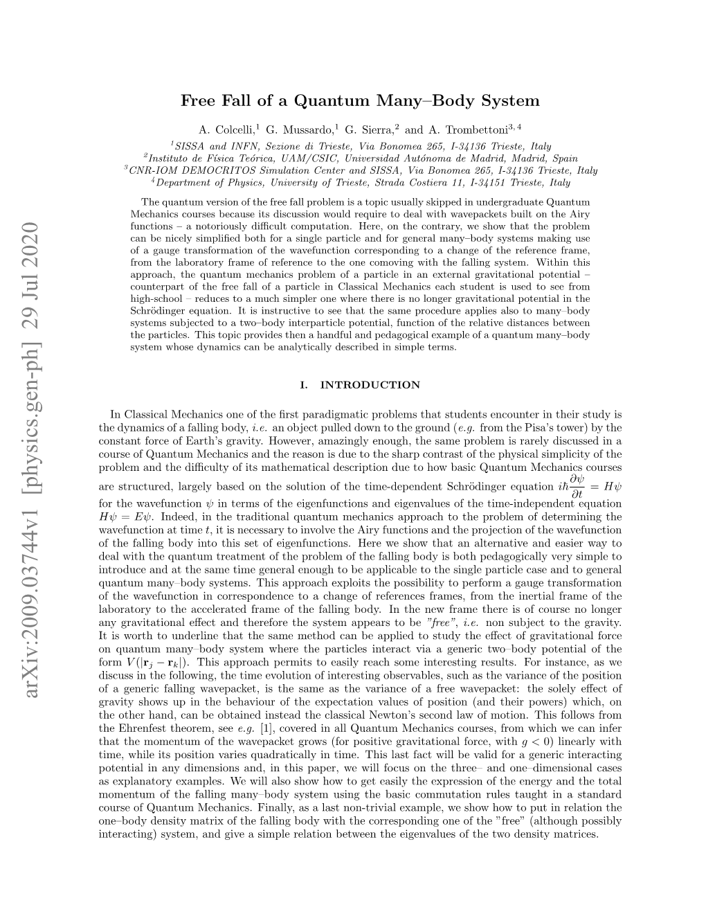 Arxiv:2009.03744V1 [Physics.Gen-Ph] 29 Jul 2020