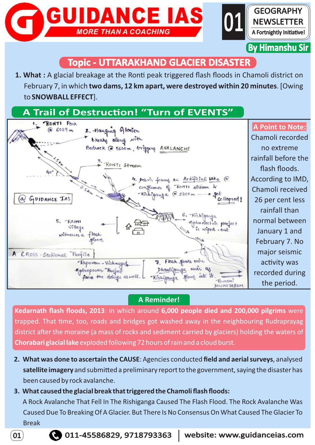 Topic - UTTARAKHAND GLACIER DISASTER 1