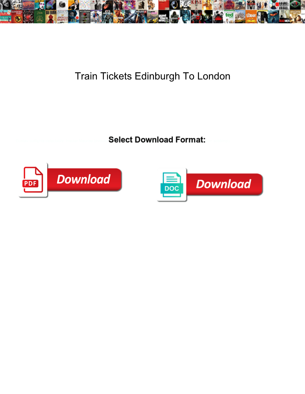 Train Tickets Edinburgh to London