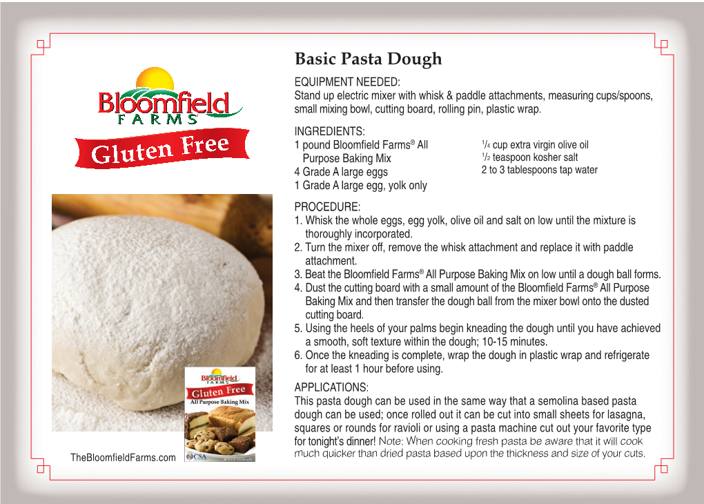 Basic Pasta Dough Basic Pasta Dough