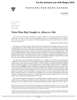 Voice War: Hey Google Vs. Alexa Vs. Siri