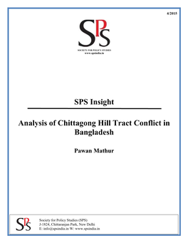 Analysis of Chittagong Hill Tract Conflict in Bangladesh