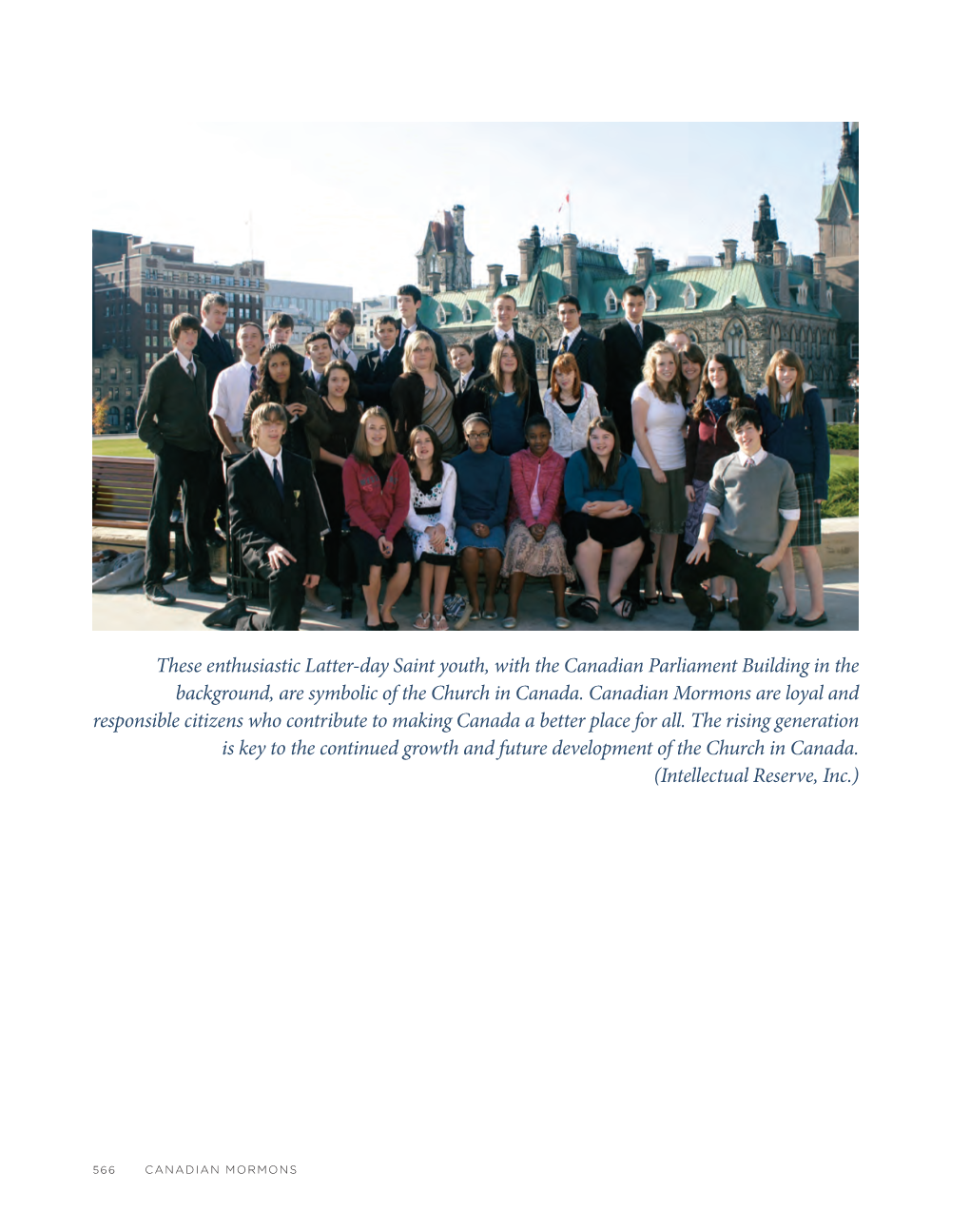 These Enthusiastic Latter-Day Saint Youth, with the Canadian Parliament Building in the Background, Are Symbolic of the Church in Canada