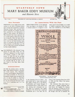 Autumn 1970 Quarterly News