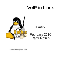 Voip in Linux