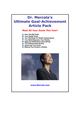Dr. Mercola's Ultimate Goal-Achievement Article Pack