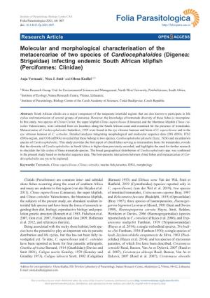 Molecular and Morphological Characterisation of The