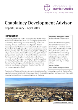 Chaplaincy Development Advisor Report: January – April 2019