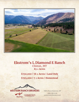 Ekstrom's L Diamond E Ranch