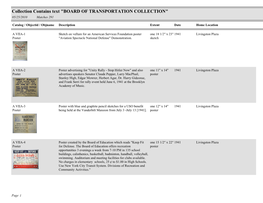 BOARD of TRANSPORTATION COLLECTION" 05/25/2010 Matches 291