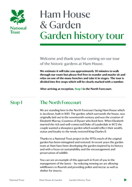 Ham House & Garden Garden History Tour