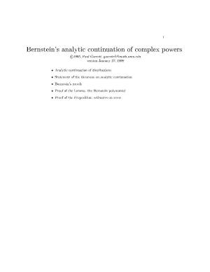Bernstein's Analytic Continuation of Complex Powers of Polynomials
