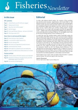 SPC Fisheries Newsletter #133 - September/December 2010 SPC ACTIVITIES