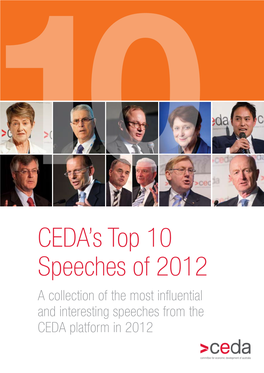 CEDA's Top 10 Speeches of 2012