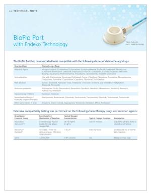 Bioflo Port Chemotherapy Testing Tech Note
