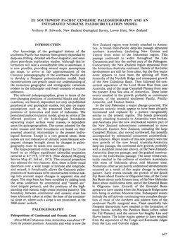 23. SOUTHWEST PACIFIC CENOZOIC PALEOGEOGRAPHY and an INTEGRATED NEOGENE PALEOCIRCULATION MODEL Anthony R