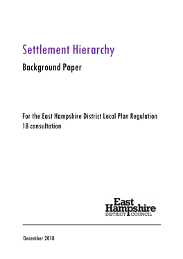 Settlement Hierarchy Background Paper