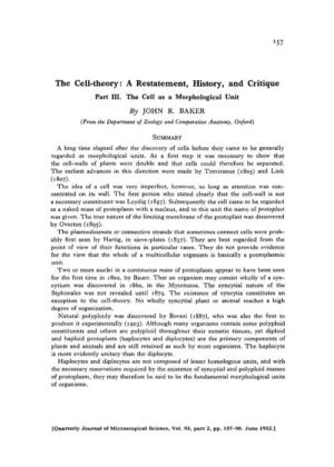 The Cell-Theory: a Restatement, History, and Critique Part III