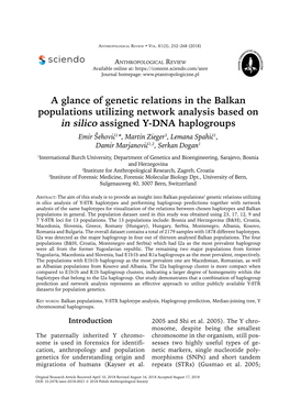 A Glance of Genetic Relations in the Balkan Populations Utilizing