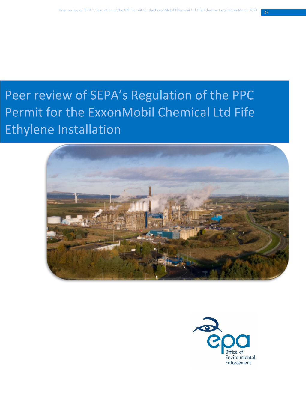 Peer Review of SEPA's Regulation of the PPC Permit for the Exxonmobil