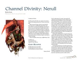 Channel Divinity: Nerull by Jon Green Illustrations by Matt Cavotta and Nicole Cardiff
