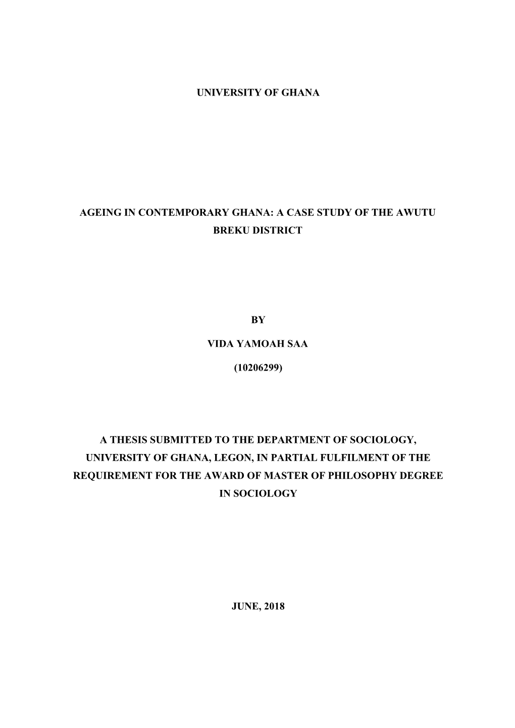 A Case Study of the Awutu Breku District by Vida