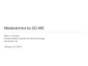 Metabolomics by GC-MS