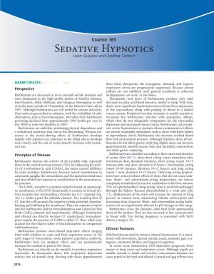 Sedative Hypnotics Leon Gussow and Andrea Carlson