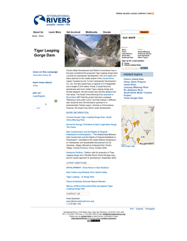 Tiger Leaping Gorge Dam | International Rivers