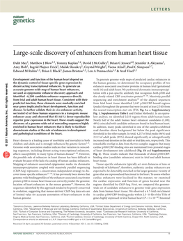 Large-Scale Discovery of Enhancers from Human Heart Tissue